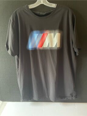 3/$18 BMW Black T-Shirt with Blue-Red-White M Logo